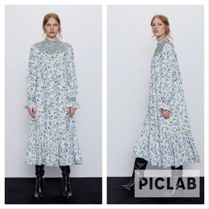 Zara floral print rustic dress